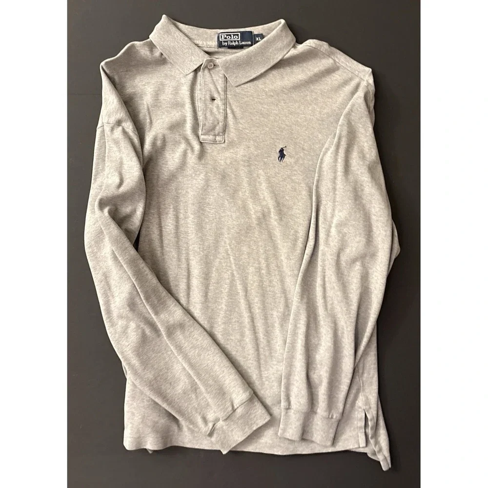 Polo Ralph Lauren Mens Long Sleeve Shirt - size XL, Gray, Buttoned